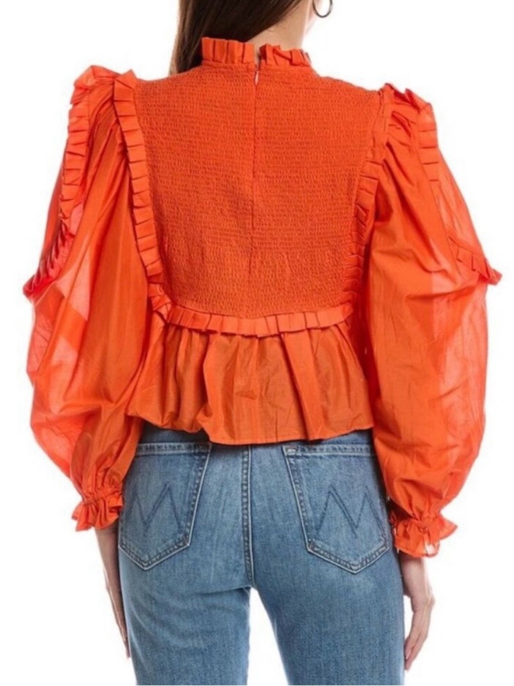 Farm Rio Puff Sleeve Blouse Size M - Picture 2 of 7